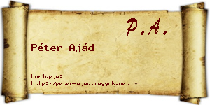 Péter Ajád névjegykártya